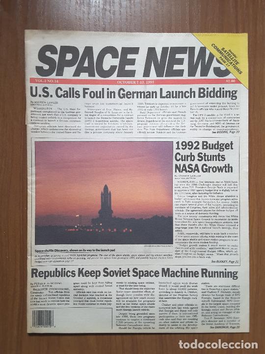 Coleccionismo de revistas y peri&oacute;dicos: Space News Vol. 2, No 34. Noticias del espacio. En ingl&eacute;s.