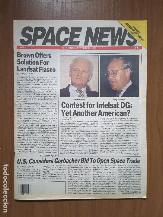 Coleccionismo de revistas y peri&oacute;dicos: Space News Vol. 2, No 37. Noticias del espacio. En ingl&eacute;s.