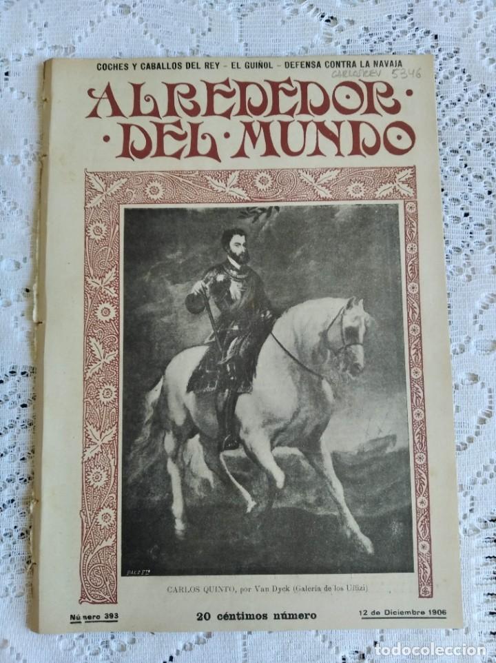 Collectionnisme de Revues et Journaux: ALREDEDOR DEL MUNDO. A&Ntilde;O 1906. N&ordm; 393. REP&Uacute;BLICAS DE ANIMALES. EL ARTE DE DEFENDERSE CONTRA LA..LEER