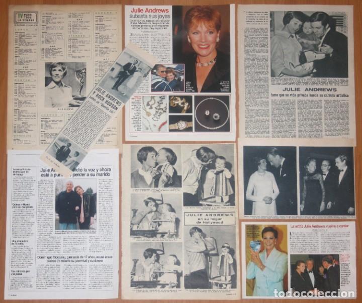 Coleccionismo de Revistas y Peri&oacute;dicos: JULIE ANDREWS lote prensa spain magazine clippings 1960s/90s photos cinema actress