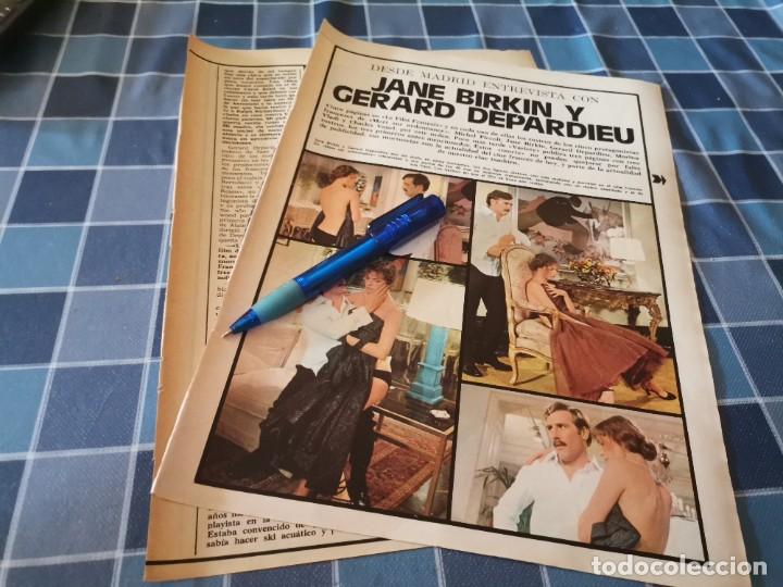 Sammeln von Zeitschriften und Zeitungen: JANE BIRKIN Y GERARD DEPARDIEU RECORTE REVISTA 4 PAGINAS 1975