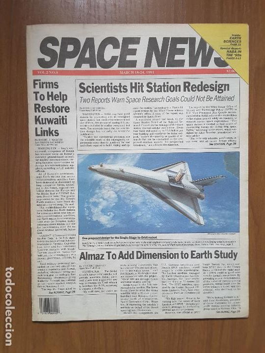 Coleccionismo de revistas y peri&oacute;dicos: Space News Vol. 2, No 9. Noticias del espacio. En ingl&eacute;s.