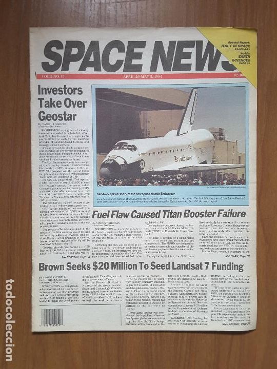 Coleccionismo de revistas y peri&oacute;dicos: Space News Vol. 2, No 15. Noticias del espacio. En ingl&eacute;s.