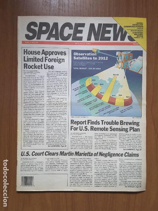 Coleccionismo de revistas y peri&oacute;dicos: Space News Vol. 2, No 16. Noticias del espacio. En ingl&eacute;s.