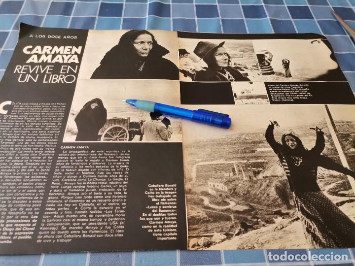 Coleccionismo de Revistas y Peri&oacute;dicos: CARMEN AMAYA RECORTE REVISTA 2 PAGINAS 1975