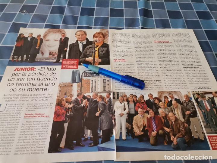 Coleccionismo de Revistas y Peri&oacute;dicos: JUNIOR HOMENAJE ROC&Iacute;O DURCAL RECORTE REVISTA 2 PAGINAS 2007