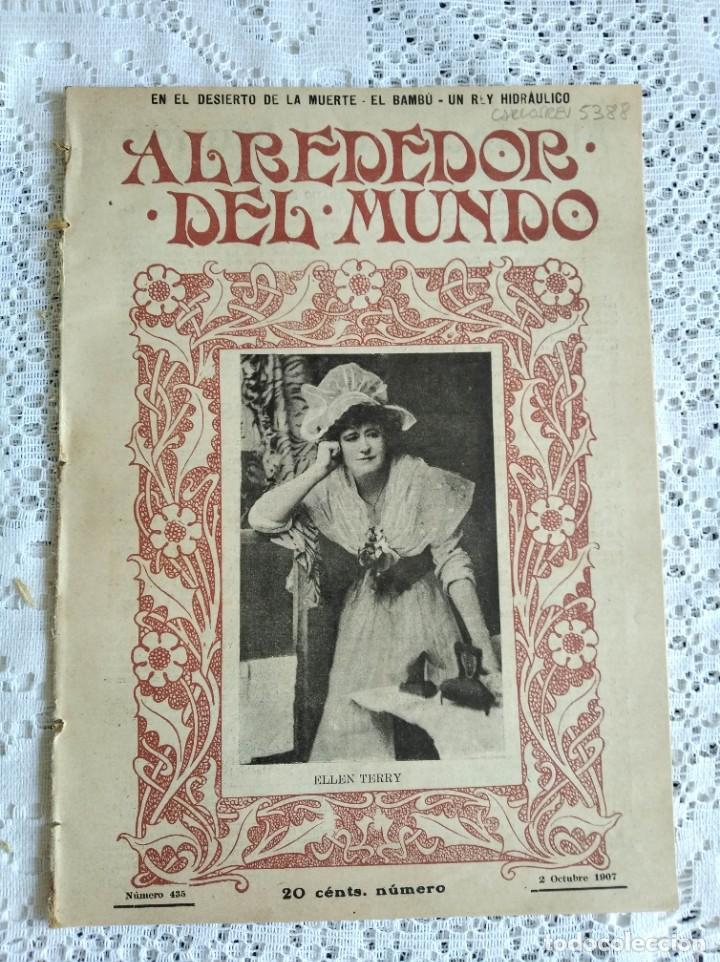 Collection Magazines and Newspapers: ALREDEDOR DEL MUNDO. A&Ntilde;O 1907. N&ordm; 435. C&Oacute;MO VINO EL AZ&Uacute;CAR A EUROPA. EL PLANETA M&Aacute;S PARECIDO A..LEER
