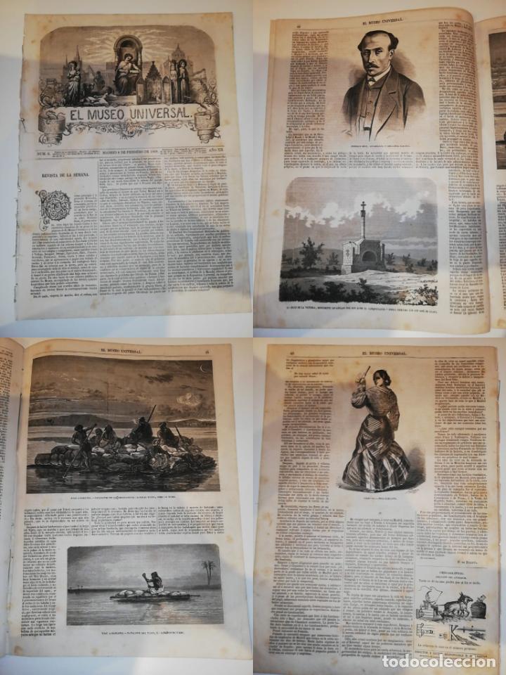 Colecionismo de Revistas e Jornais: EL MUSEO UNIVERSAL N&ordm; 6 A&Ntilde;O XII, 8 FEBRERO 1868. GRABADOS: Federico Ruiz, Cruz Victoria Morverdre