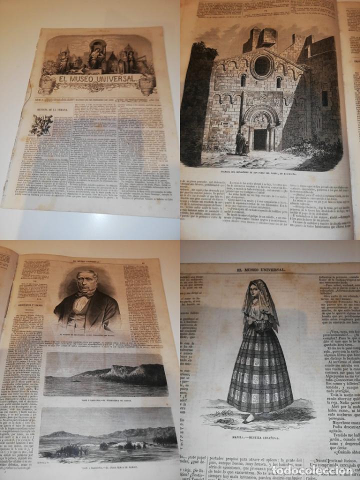 Colecionismo de Revistas e Jornais: EL MUSEO UNIVERSAL N&ordm;8 A&Ntilde;O XII, 22 FEBRERO 1868. GRABADOS: San Pablo del campo Barcelona...