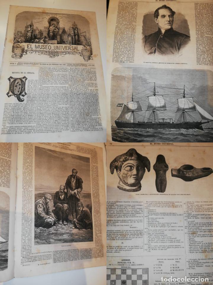 Colecionismo de Revistas e Jornais: EL MUSEO UNIVERSAL N&ordm;9 A&Ntilde;O XII, 29 FEBRERO 1868. GRABADOS: