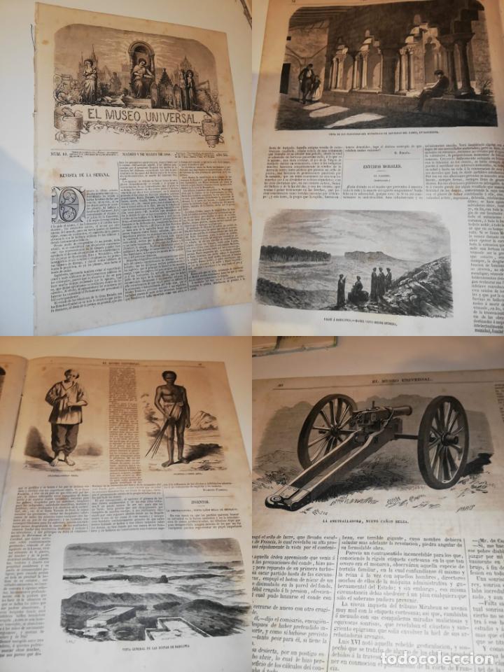 Colecionismo de Revistas e Jornais: EL MUSEO UNIVERSAL N&ordm;10 A&Ntilde;O XII, 7 MARZO 1868. GRABADOS: San Pau del Camp Barcelona, Babilonia...