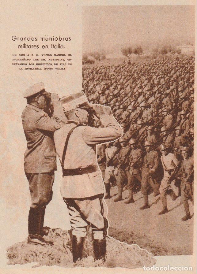 Coleccionismo de Revistas y Peri&oacute;dicos: * VICTOR MANUEL III * MUSSOLINI * Maniobras militares en Italia - 1932