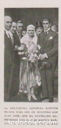 Coleccionismo de Revistas y Peri&oacute;dicos: * SANTANDER * BODA * Srta. Mariuca Ruano - Jos&eacute; Mart&iacute;n Mart&iacute;n - 1927