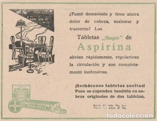 Coleccionismo de revistas y peri&oacute;dicos: Publicidad ASPIRINA BAYER - 1927