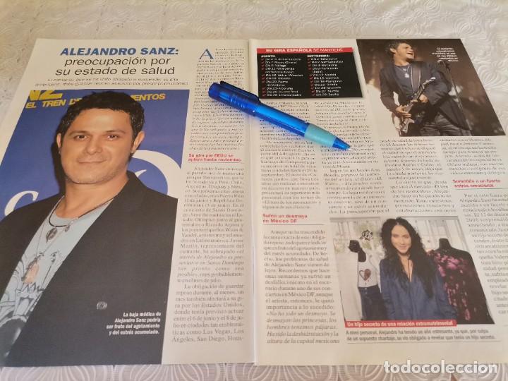 Coleccionismo de Revistas y Peri&oacute;dicos: ALEJANDRO SANZ PREOCUPACI&Oacute;N POR SU ESTADO DE SALUD RECORTE REVISTA 2 PAGINAS 2007