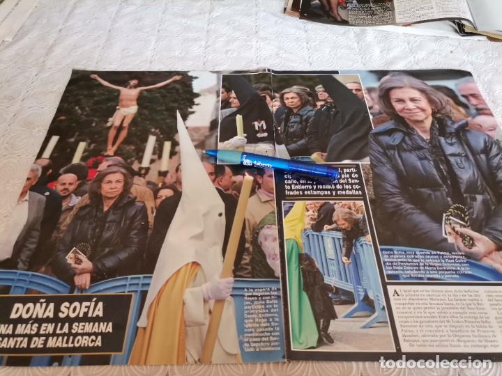 Coleccionismo de Revistas y Peri&oacute;dicos: REINA DO&Ntilde;A SOF&Iacute;A SEMANA SANTA MALLORCA 2 PAG REVERSO INFANTA ELENA RECORTE REVISTA 2015