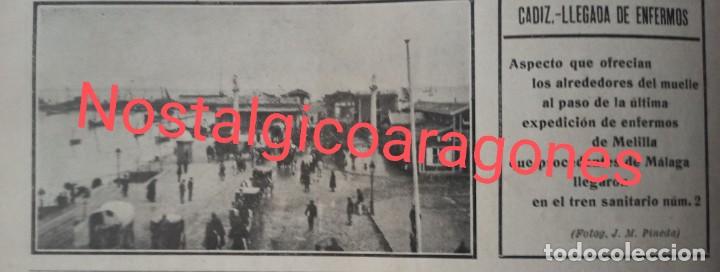 Collezionismo di Riviste e Giornali: Puerto Cadiz llegada enfermos Melilla Revista 191X