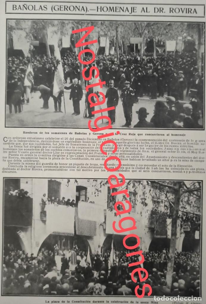 Collection Magazines and Newspapers: Ba&ntilde;olas Gerona homenaje Dr Rovira plaza Constituci&oacute;n foto revista 191X