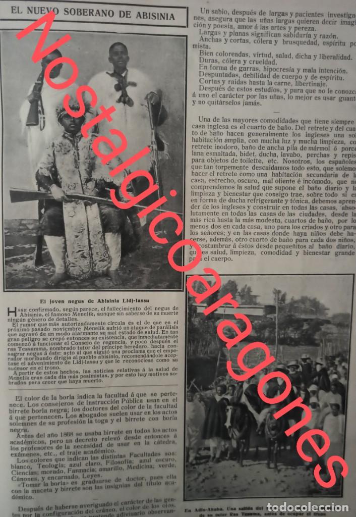 Collectionnisme de Revues et Journaux: Nuevo rey Abisinia foto revista 191X