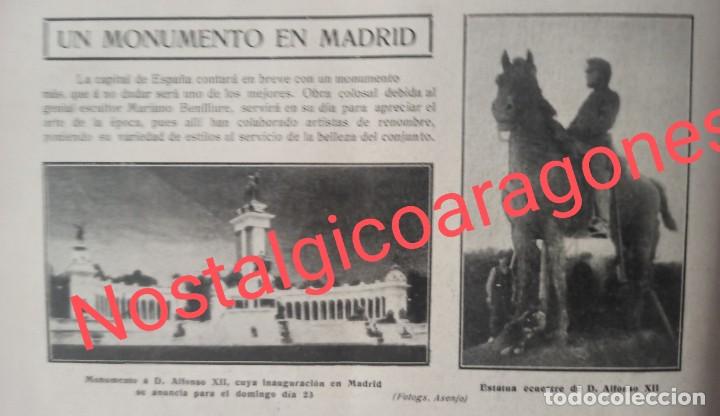 Sammeln von Zeitschriften und Zeitungen: Madrid monumento Alfonso XIII Benlliure foto revista 191X