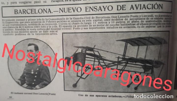 Collectionnisme de Revues et Journaux: Barcelona ensayo Aviaci&oacute;n Y. Coronel Leoncio Ponte foto revista 191X