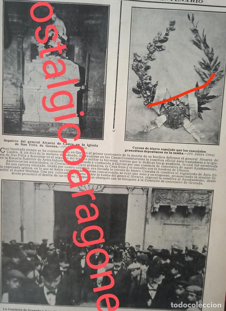 Collection Magazines and Newspapers: Gerona centenario Gral &Aacute;lvarez Castro en iglesia San Felix corona donada Granada foto revista 191X