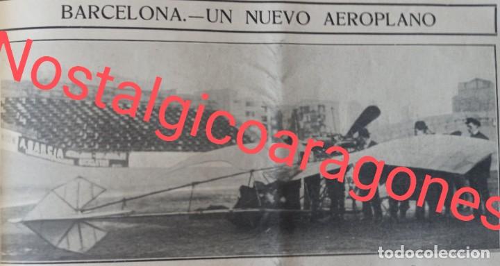 Collection Magazines and Newspapers: Barcelona nuevo aeroplano expuesto calle Muntaner Aviaci&oacute;n foto revista 191X