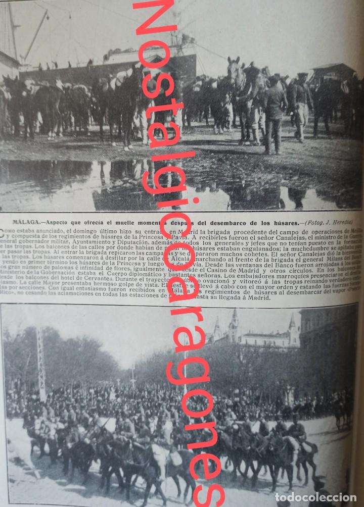 Collectionnisme de Revues et Journaux: H&uacute;sares llegada Malaga desfile Madrid foto revista 191X