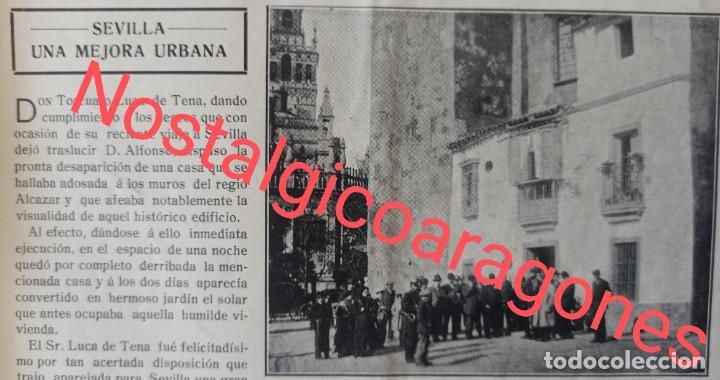 Colecionismo de Revistas e Jornais: Sevilla Torcuato Luca Tena derribo casa adosada Alc&aacute;zar foto revista 191X