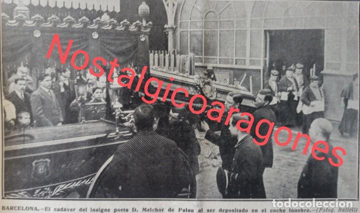 Sammeln von Zeitschriften und Zeitungen: Barcelona entierro acad&eacute;mico poeta Melchor de Palau foto revista 191X