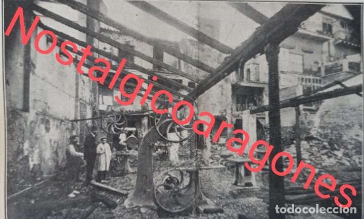 Coleccionismo de revistas y peri&oacute;dicos: Valencia incendio serrer&iacute;a calle Espinosa foto revista 191X