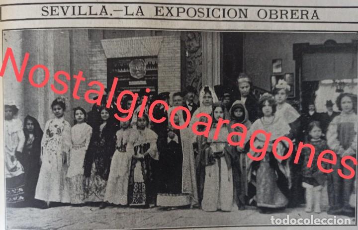 Colecionismo de Revistas e Jornais: Sevilla exposici&oacute;n obrera ni&ntilde;os representaci&oacute;n personajes hist&oacute;ricos Foto revista 191X