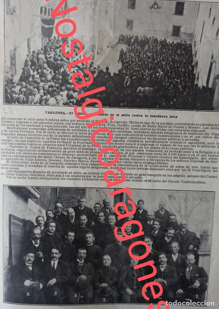 Collectionnisme de Revues et Journaux: Tarazona m&iacute;tin anti ense&ntilde;anza laica Foto revista 191X