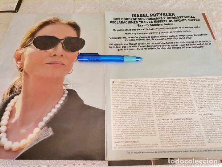 Coleccionismo de Revistas y Peri&oacute;dicos: ISABEL PREYSLER DECLARACIONES TRAS LA MUERTE DE MIGUEL BOYER RECORTE REVISTA 8 PAGINAS 2014