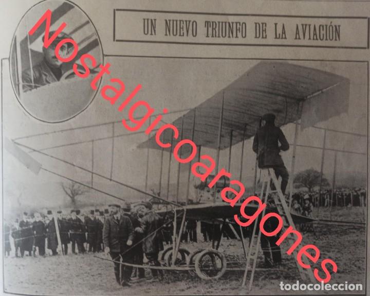 Sammeln von Zeitschriften und Zeitungen: Aviaci&oacute;n Aviador Paulhan Londres Manchester recordFoto revista 191X