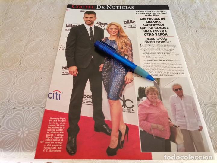 Coleccionismo de Revistas y Peri&oacute;dicos: SHAKIRA Y GERARD PIQU&Eacute; ESPERAN UN NI&Ntilde;O RECORTE REVISTA 2014