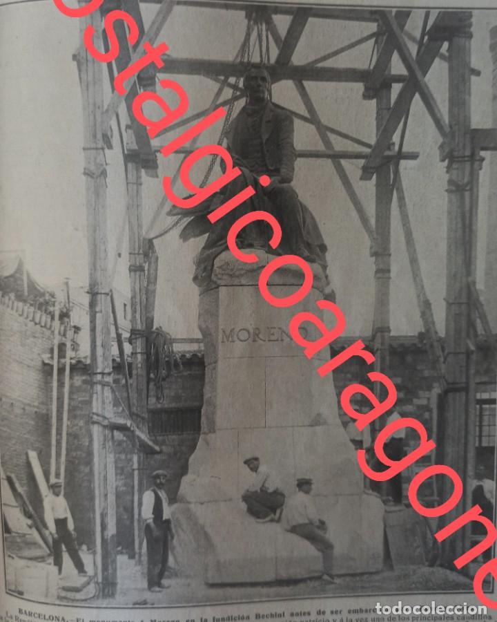 Collectionnisme de Revues et Journaux: Monumento Moreno antes ser embarcado para Argentina Foto revista 191X