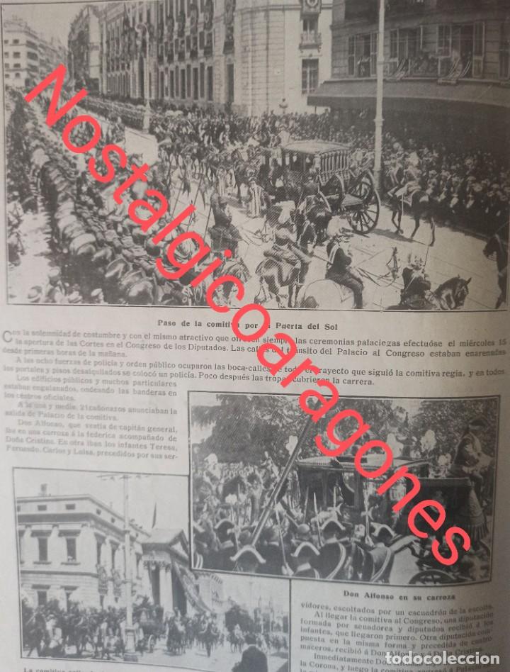 Collectionnisme de Revues et Journaux: Madrid apertura Cortes De Alfonso Puerta Sol Palacio Congreso Foto revista 191X