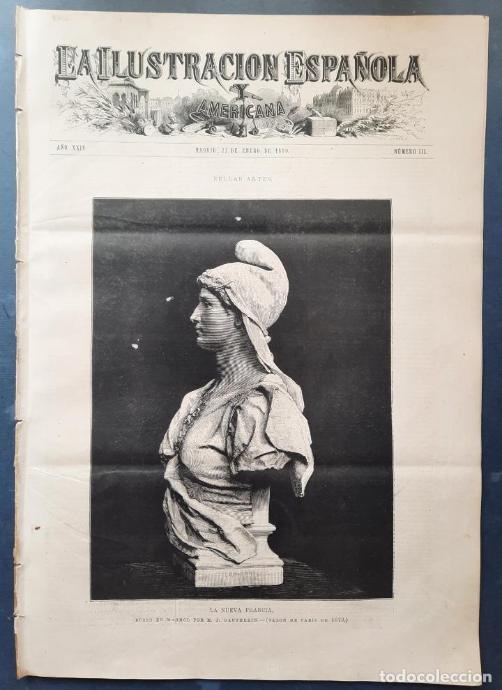 Coleccionismo de Revistas y Peri&oacute;dicos: LA ILUSTRACI&Oacute;N ESPA&Ntilde;OLA Y AMERICANA 22 ENE 1880 - SEGOVIA, TRAJE REGIONAL / MADRID, CASA DE CAMPO...