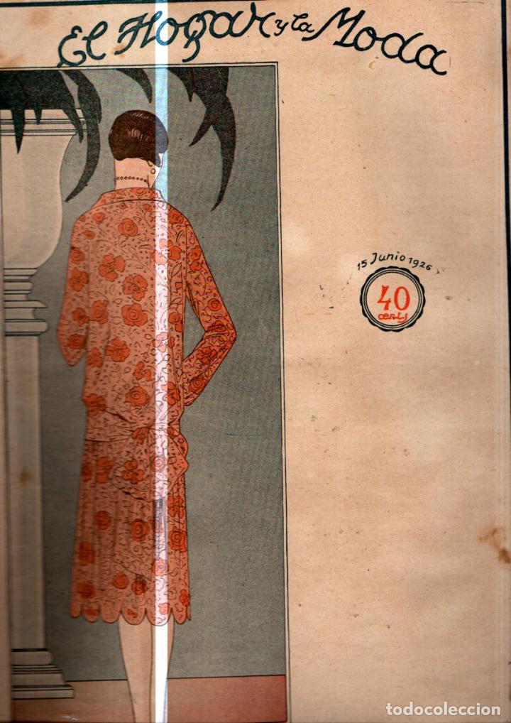 Coleccionismo de revistas y peri&oacute;dicos: EL HOGAR Y LA MODA 15 JUNIO 1926 -CON LA HOJA CENTRAL EN COLOR