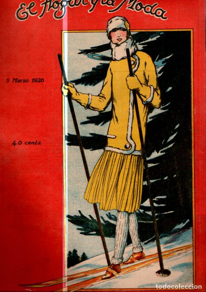 Coleccionismo de revistas y peri&oacute;dicos: EL HOGAR Y LA MODA 5 MARZO 1926 -CON LA HOJA CENTRAL EN COLOR