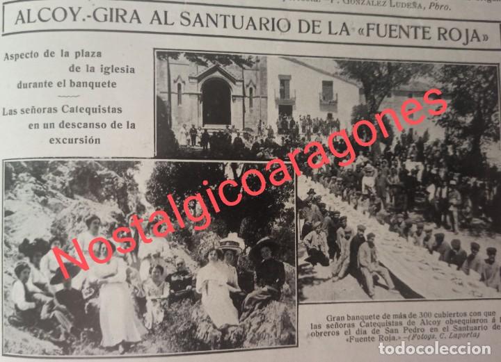 Collectionnisme de Revues et Journaux: Alcoy banquete Santuario Fuente Roja Foto revista 191X
