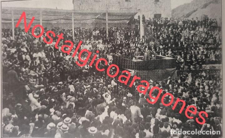 Collectionnisme de Revues et Journaux: Olot m&iacute;tin Diputado Llosas plaza toros Foto revista 191X