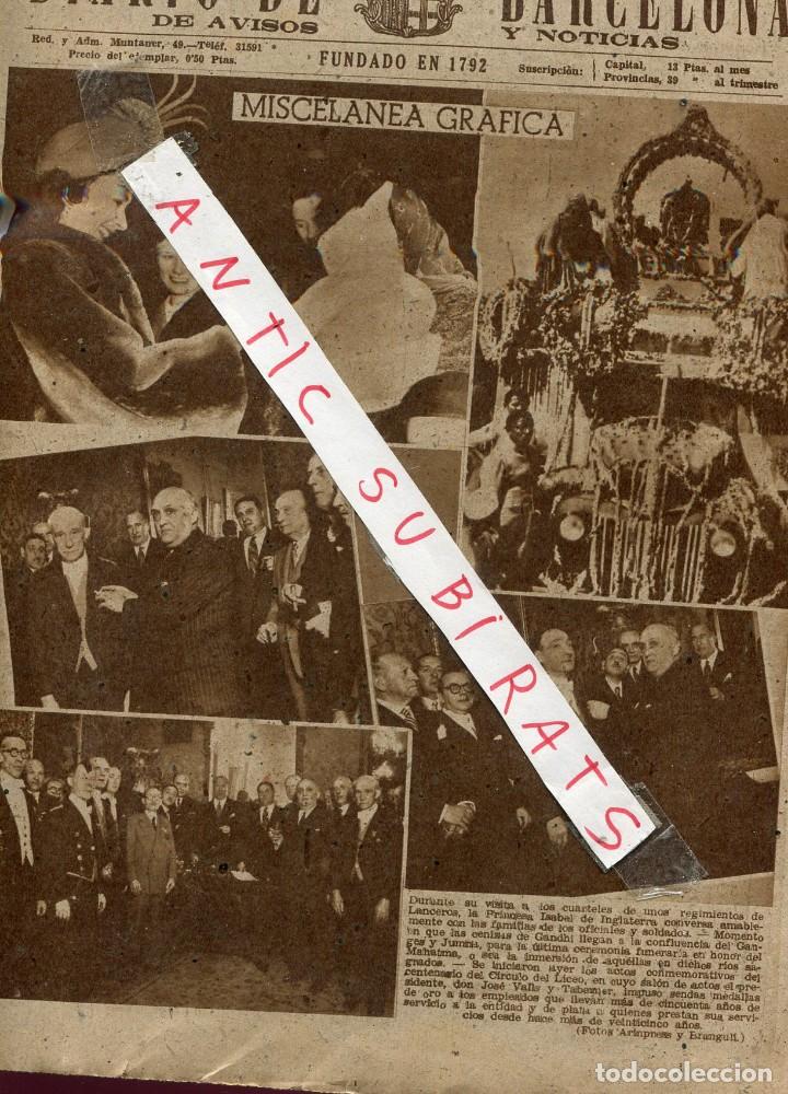 Coleccionismo de Revistas y Peri&oacute;dicos: DIARIO A&Ntilde;O 1948 CENIZAS DE GANDHILUIS DE ARMI&Ntilde;AN RONDA TERMOSA CALVELL BARCELONA