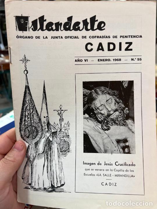 Coleccionismo de Revistas y Peri&oacute;dicos: REVISTA ESTANDARTE - SEMANA SANTA DE CADIZ - A&Ntilde;O VI - ENERO 1968 - N&ordm;55