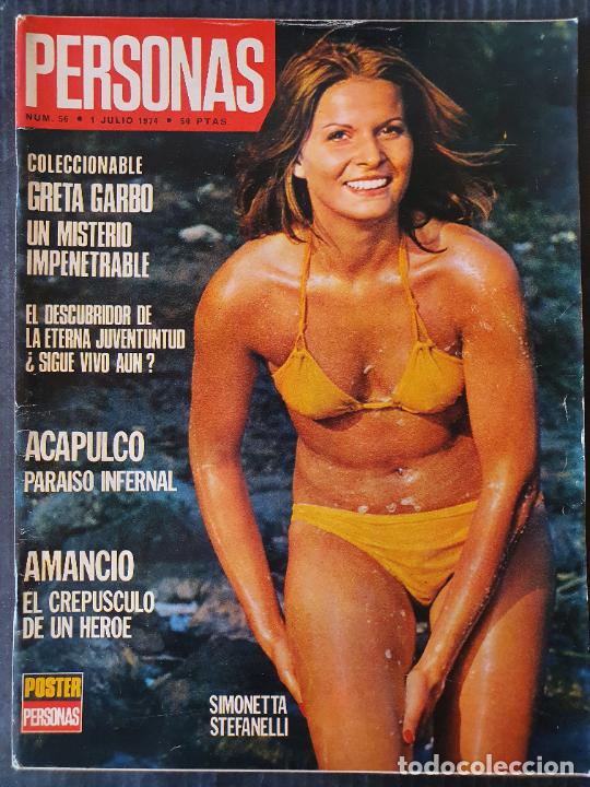 Sammeln von Zeitschriften und Zeitungen: REVISTA PERSONAS N&ordm; 56 - A&Ntilde;O 1974 - SIMONETTA STEFANELLI DANY COTELLIER