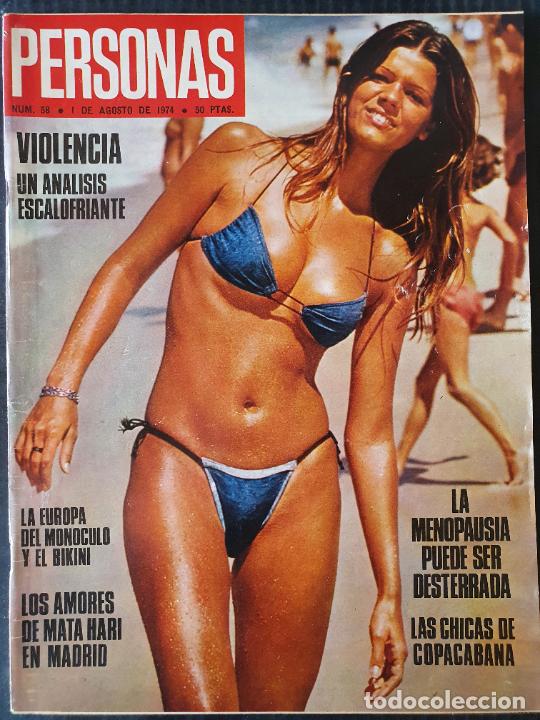 Coleccionismo de Revistas y Peri&oacute;dicos: REVISTA PERSONAS N&ordm; 58 - A&Ntilde;O 1974 - LUCIA BOSE PETER O'TOOLE