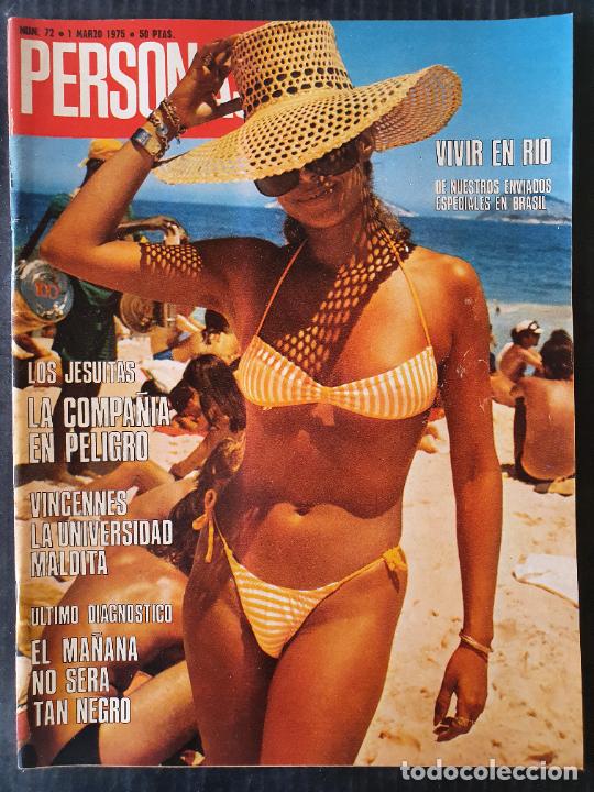 Coleccionismo de Revistas y Peri&oacute;dicos: REVISTA PERSONAS N&ordm; 72 - A&Ntilde;O 1975 - ROMY SCHNEIDER