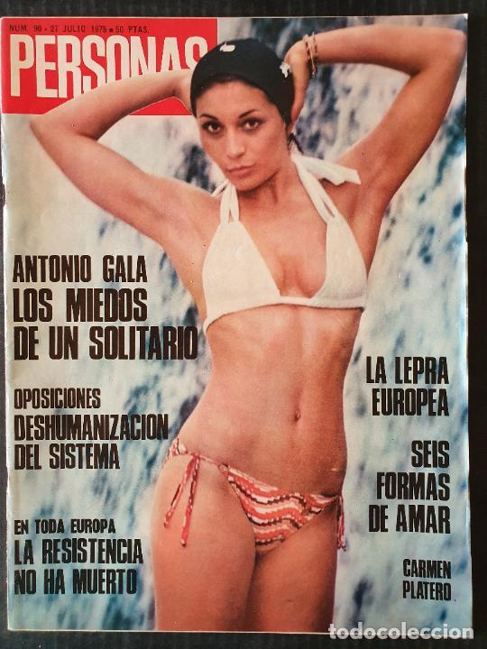 Coleccionismo de Revistas y Peri&oacute;dicos: REVISTA PERSONAS N&ordm; 90 - A&Ntilde;O 1975 - CARMEN PLATERO ANTONIO GALA