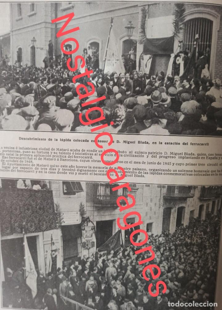 Coleccionismo de revistas y peri&oacute;dicos: Matar&oacute; homenaje l&aacute;pida Miguel Blada foto revista 191X
